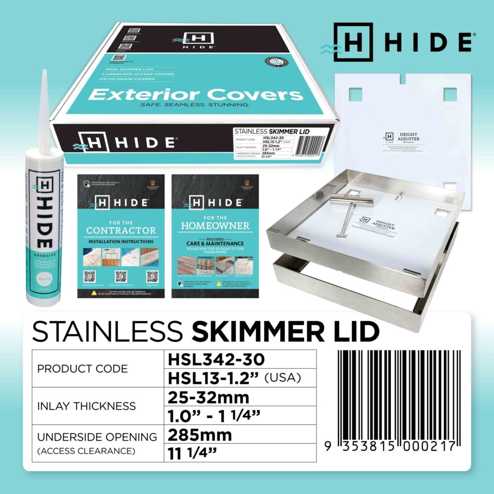 HIDE Skimmer Lids 342mm Stainless Steel - Image 2