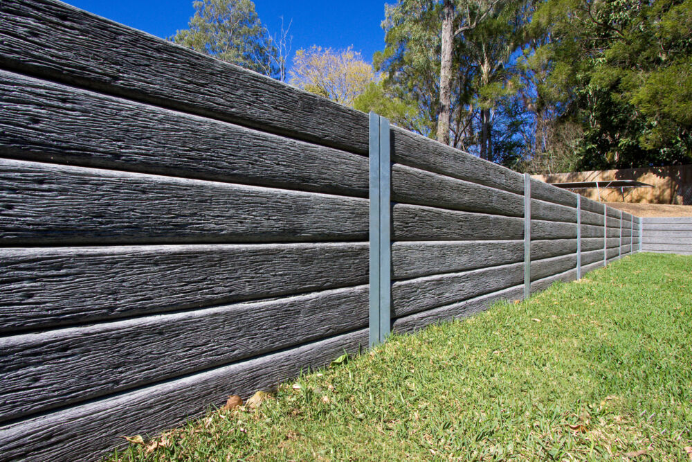 retaining wall using gumtree sleepers