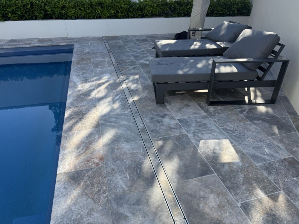 Geneva Marble paving around pool