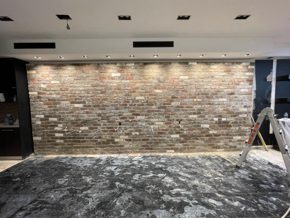 Recycled bricks - feature Wall
