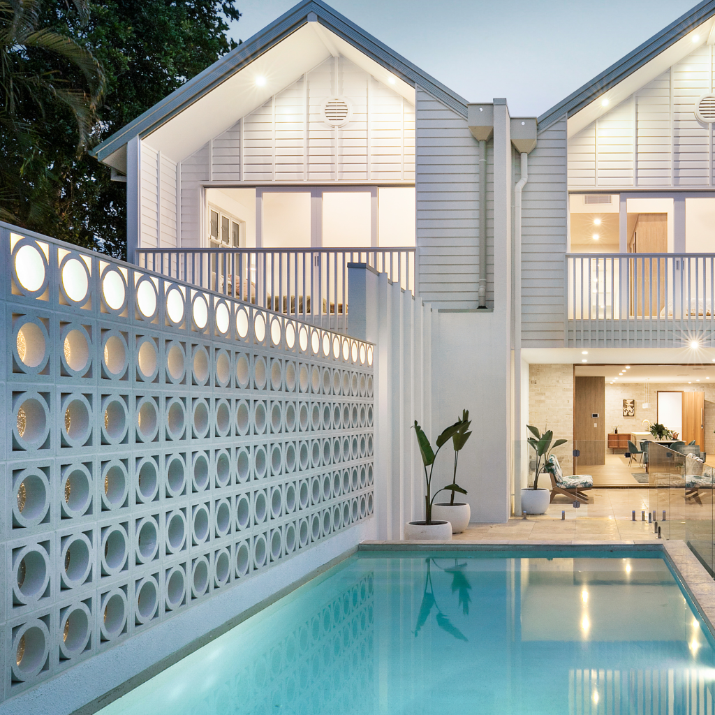 Breezeblocks in Pool Area