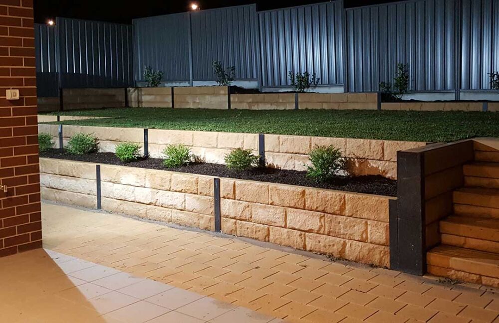 Cove Sydney Concrete sleepers retaining Wall