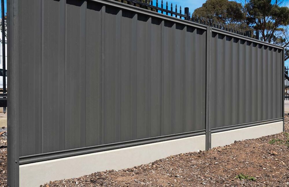 Grey Under Fence Plinth Colourbond
